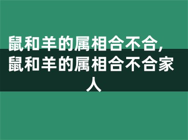 鼠和羊的属相合不合,鼠和羊的属相合不合家人