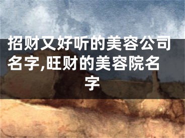招财又好听的美容公司名字,旺财的美容院名字