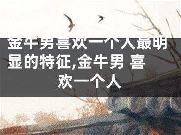 金牛男喜欢一个人最明显的特征,金牛男 喜欢一个人