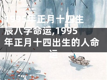 1995年正月十四生辰八字命运,1995年正月十四出生的人命运