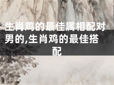 生肖鸡的最佳属相配对男的,生肖鸡的最佳搭配