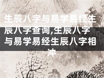 生辰八字与易学易经生辰八字查询,生辰八字与易学易经生辰八字相冲