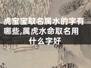虎宝宝取名属水的字有哪些,属虎水命取名用什么字好
