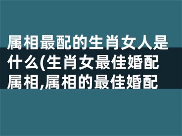 属相最配的生肖女人是什么(生肖女最佳婚配属相,属相的最佳婚配