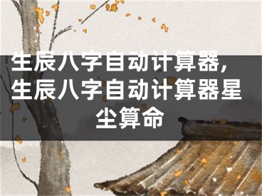 生辰八字自动计算器,生辰八字自动计算器星尘算命