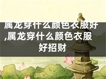 属龙穿什么颜色衣服好,属龙穿什么颜色衣服好招财