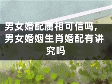 男女婚配属相可信吗,男女婚姻生肖婚配有讲究吗