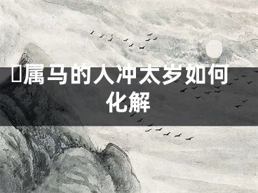 ​属马的人冲太岁如何化解