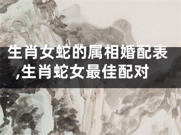 生肖女蛇的属相婚配表,生肖蛇女最佳配对
