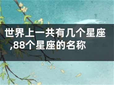 世界上一共有几个星座,88个星座的名称