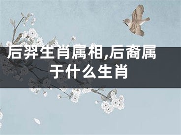 后羿生肖属相,后裔属于什么生肖