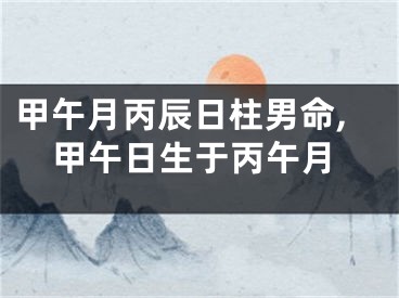 甲午月丙辰日柱男命,甲午日生于丙午月