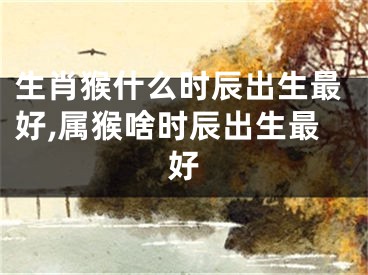 生肖猴什么时辰出生最好,属猴啥时辰出生最好