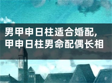 男甲申日柱适合婚配,甲申日柱男命配偶长相