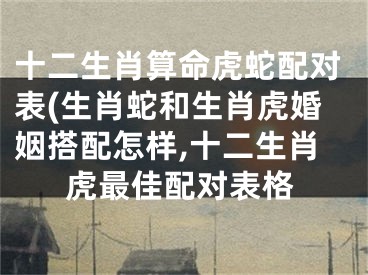 十二生肖算命虎蛇配对表(生肖蛇和生肖虎婚姻搭配怎样,十二生肖虎最佳配对表格