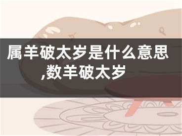 属羊破太岁是什么意思,数羊破太岁