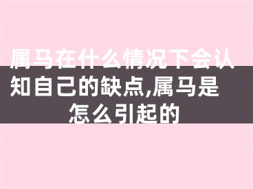 属马在什么情况下会认知自己的缺点,属马是怎么引起的