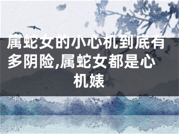 属蛇女的小心机到底有多阴险,属蛇女都是心机婊