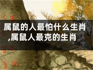 属鼠的人最怕什么生肖,属鼠人最克的生肖