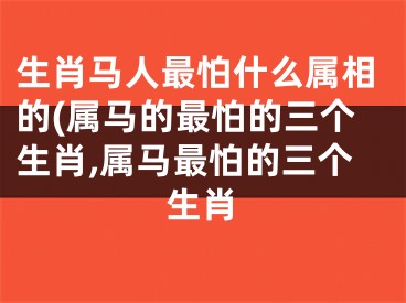 生肖马人最怕什么属相的(属马的最怕的三个生肖,属马最怕的三个生肖