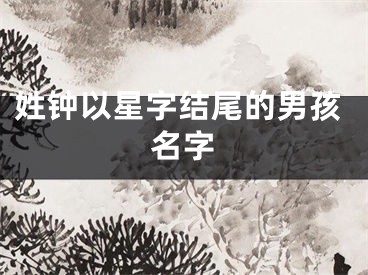 姓钟以星字结尾的男孩名字