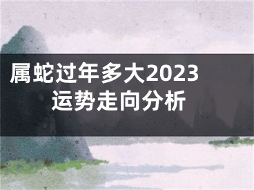属蛇过年多大2023 运势走向分析