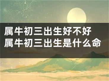 属牛初三出生好不好 属牛初三出生是什么命