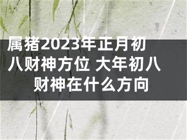 属猪2023年正月初八财神方位 大年初八财神在什么方向