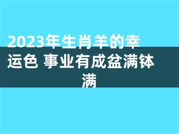 2023年生肖羊的幸运色 事业有成盆满钵满