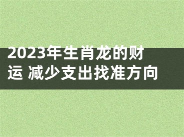 2023年生肖龙的财运 减少支出找准方向