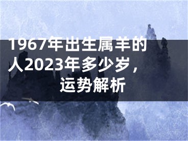 1967年出生属羊的人2023年多少岁，运势解析