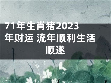 71年生肖猪2023年财运 流年顺利生活顺遂