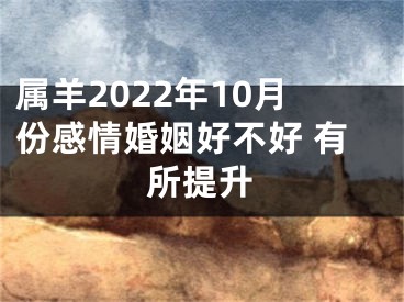 属羊2022年10月份感情婚姻好不好 有所提升