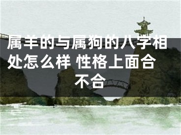 属羊的与属狗的八字相处怎么样 性格上面合不合
