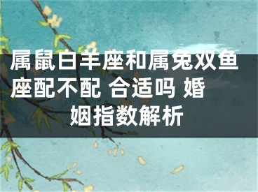 属鼠白羊座和属兔双鱼座配不配 合适吗 婚姻指数解析