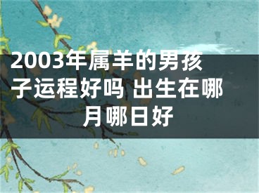 2003年属羊的男孩子运程好吗 出生在哪月哪日好