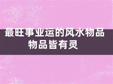 最旺事业运的风水物品 物品皆有灵