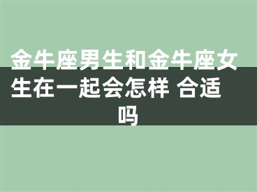 金牛座男生和金牛座女生在一起会怎样 合适吗