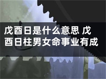 戊酉日是什么意思 戊酉日柱男女命事业有成