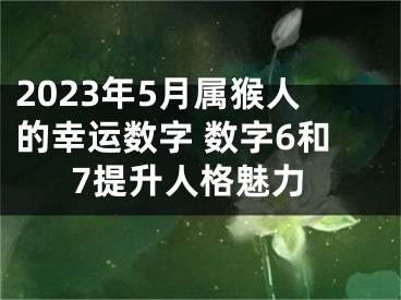 2023年5月属猴人的幸运数字 数字6和7提升人格魅力