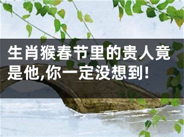 生肖猴春节里的贵人竟是他,你一定没想到!