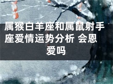 属猴白羊座和属鼠射手座爱情运势分析 会恩爱吗