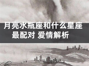 月亮水瓶座和什么星座最配对 爱情解析