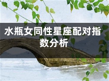 水瓶女同性星座配对指数分析