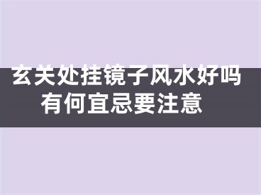 玄关处挂镜子风水好吗 有何宜忌要注意