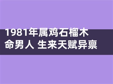 1981年属鸡石榴木命男人 生来天赋异禀
