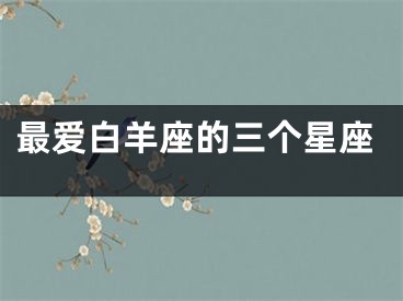 最爱白羊座的三个星座