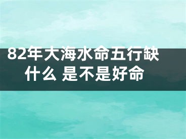 82年大海水命五行缺什么 是不是好命