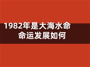 1982年是大海水命 命运发展如何