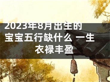 2023年8月出生的宝宝五行缺什么 一生衣禄丰盈
